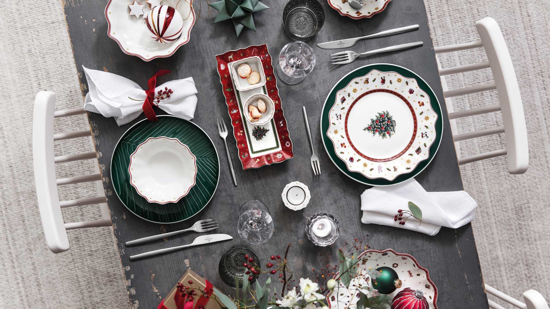 villeroy & boch weihnachtsgeschirr gedeckt